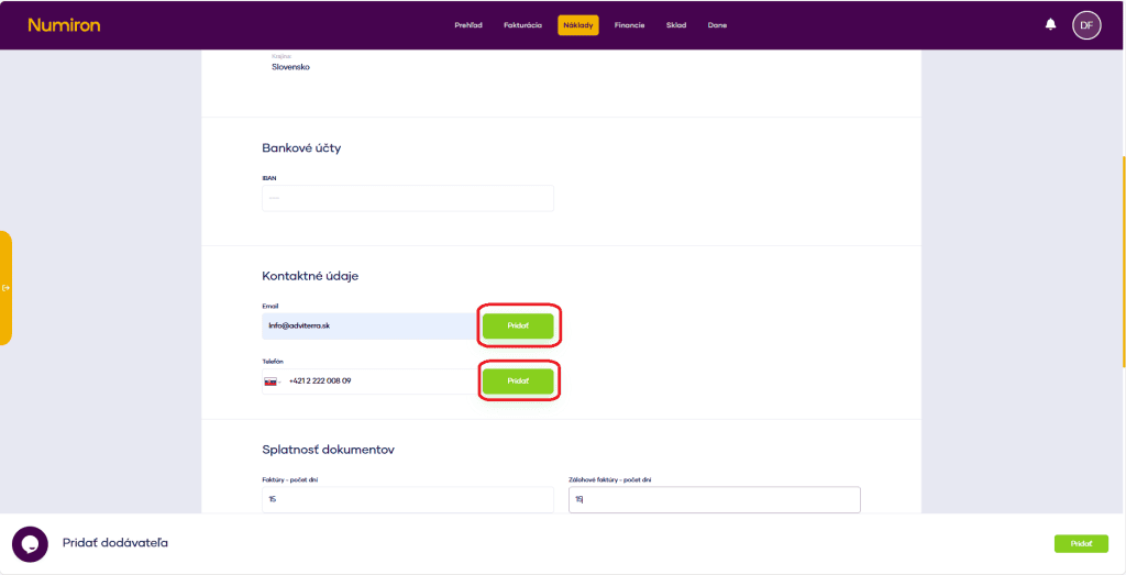 dodavatel zakladne info