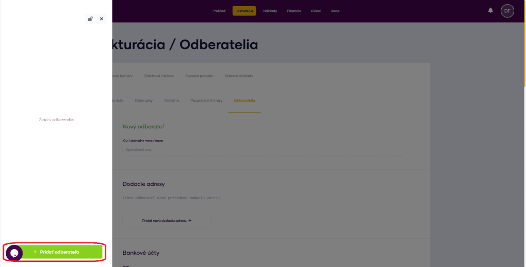 fakturacia odberatel new