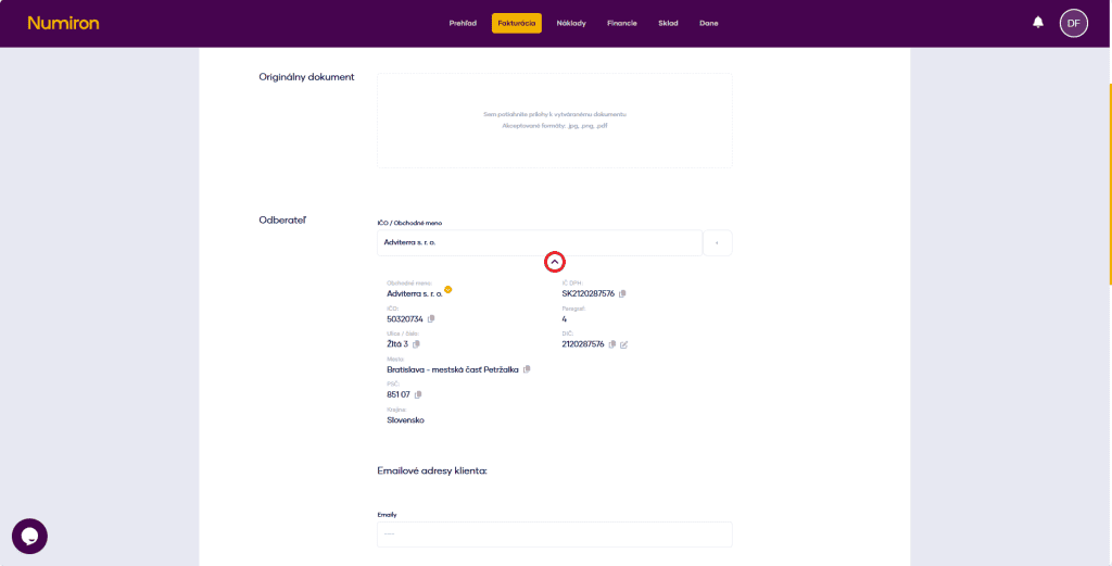 fakturacia ostatne pohladavky odberatel