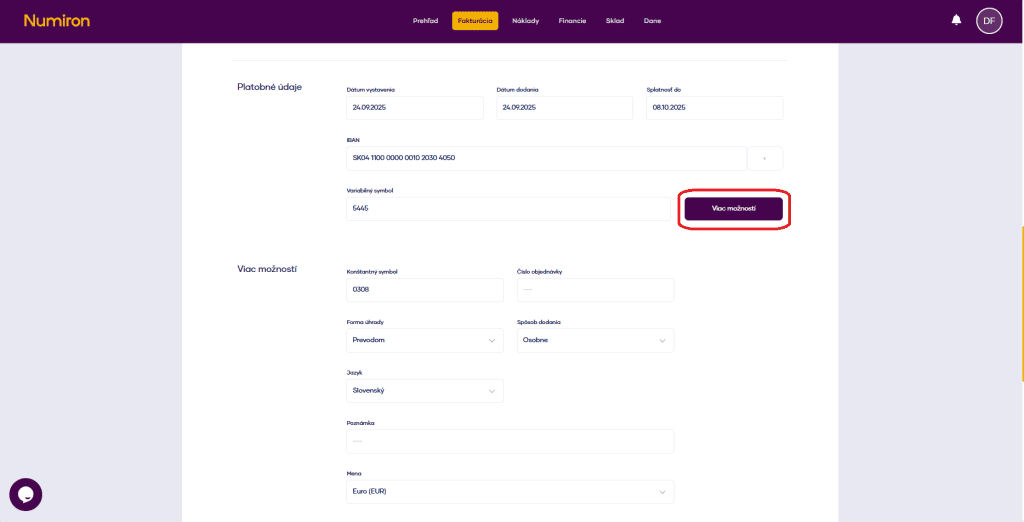 fakturacia ostatne pohladavky viac moznosti