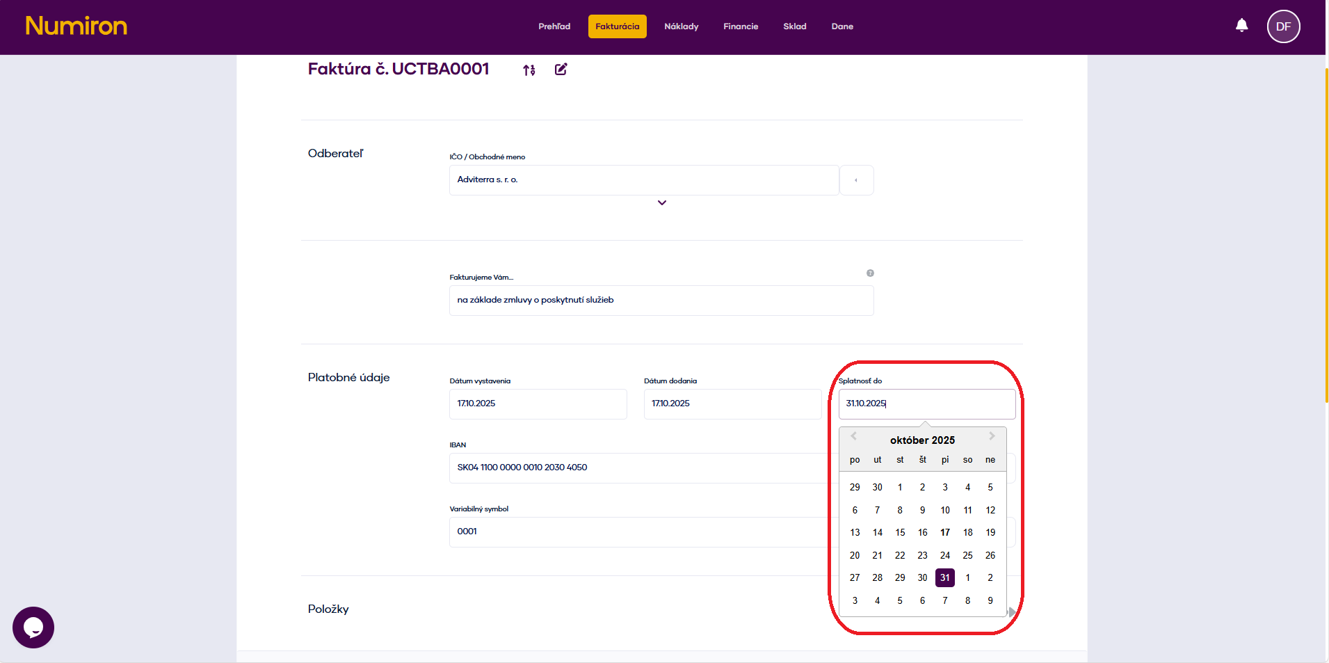 splatnost dokumentov novy dokument