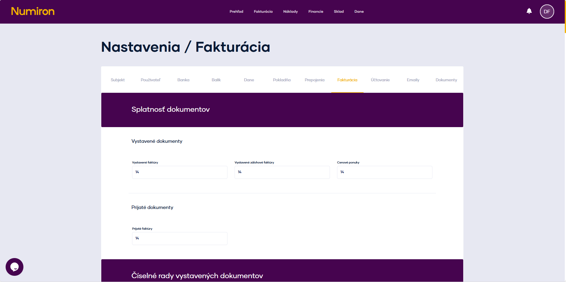 splatnost dokumentov typy