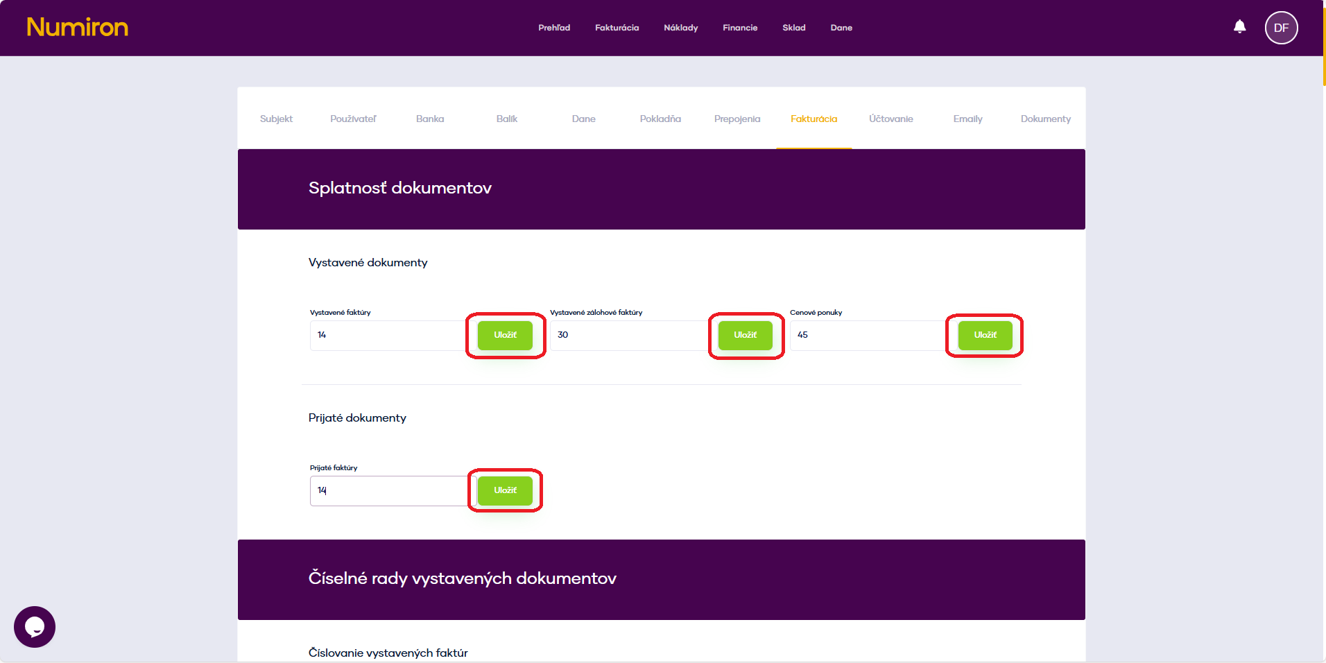 splatnost dokumentov ulozit