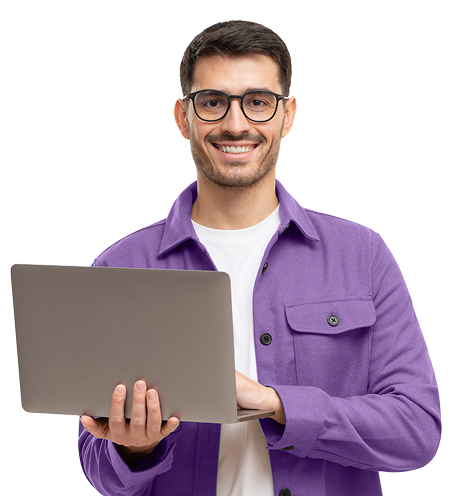 young man standing in casual purple shirt holding 2024 10 18 03 58 37 utc 1 (2)